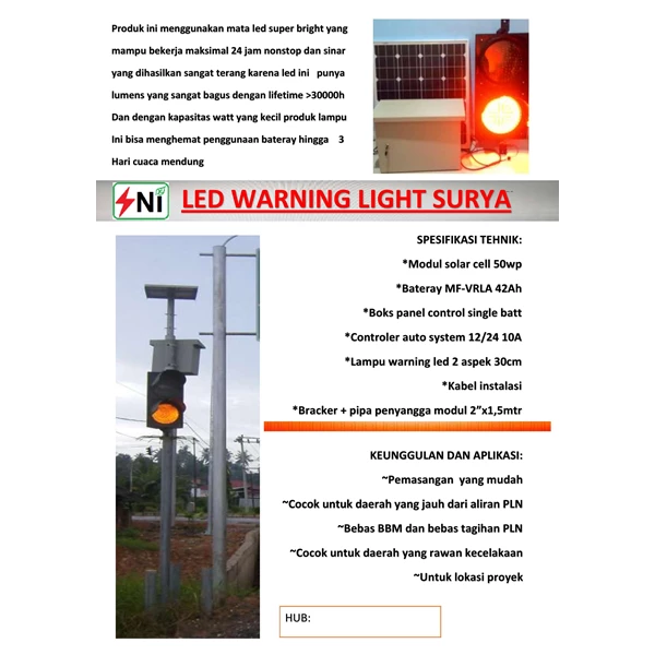 led warning light Pack solar power