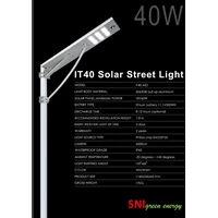 All In One AIO 40W Solar Powered Pju Lamp SNI-040AIO